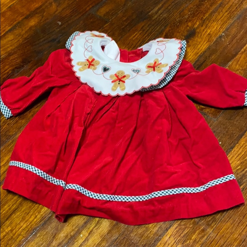 12m bonnie baby gingerbread dress